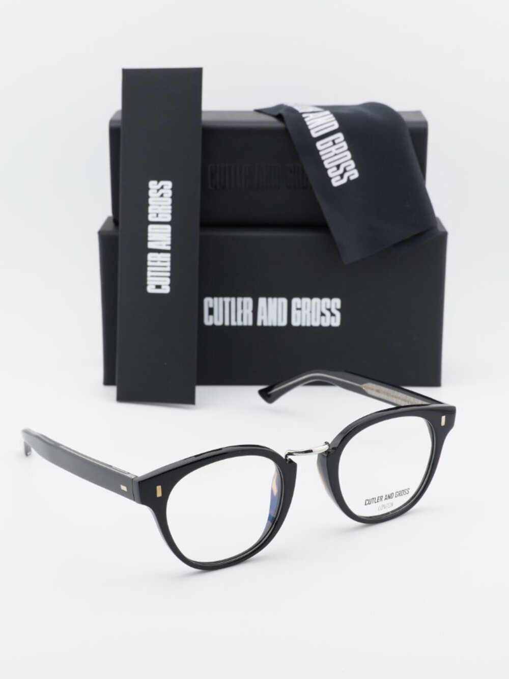 Cutler and Gross CG1336 004 Round Eyeglasses - Black 50mm - Picture 4 of 9
